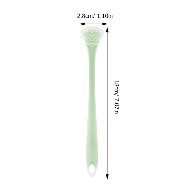 2Pcs Silicone Tongue Scraper for Adults and Dual-Sided Tongue Coating Cleaner Portable Oral Care Tool for Breath Freshening and