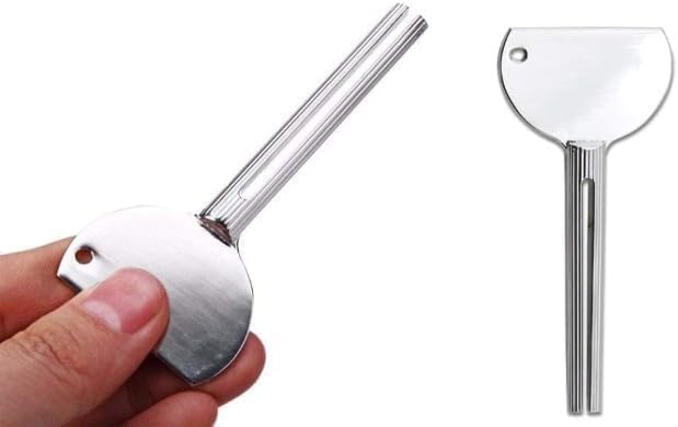 3Pcs Silver Stainless Steels Metal Tube Squeezer Keys Salon Toothpaste Tube Squeezers Toothpaste Roller, Rolling Toothpaste Squeezer, Bathroom Safety, Aids and Accessories