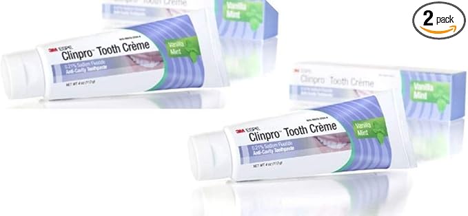 3M ESPE 12117 Clinpro Tooth Creme 0.21% NaF Anti Cavity Toothpaste, Vanilla Mint (Pack of 2)