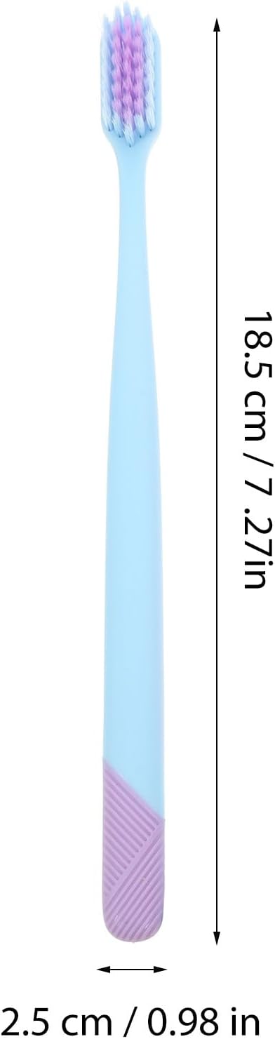 GARVALON 10pcs Soft Bristle Manual Toothbrushes Bulk Set, Wear-Resistant Daily Household and Travel Use, Ergonomic Adult Toothbrushes for Effective Teeth Cleaning