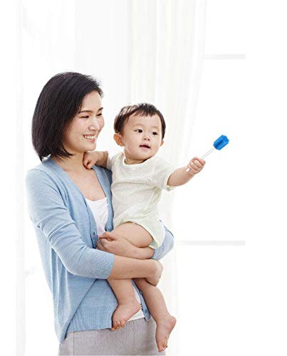 Wellgler's Disposable oral swabs,mouth swabs sponge Dental Swabs Unthreated (100pcs Blue)