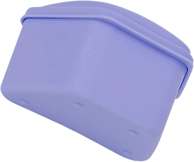 Trapezoid Retainer Case, Mouth Guard Cases, Denture Case Partial Tooth Case Denture Box Denture Storage Boxes, Travel Portable Denture Bath Box for Home Office Purple