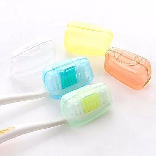 Seadiquiet 5 pcs multicolor Travel Toothbrush Head Covers Cap,Toothbrush Case Protective Portable Plastic Clip for Manual Toothbrush, Household Travel, Camping, Bathroom Toothbrushes and Accessories
