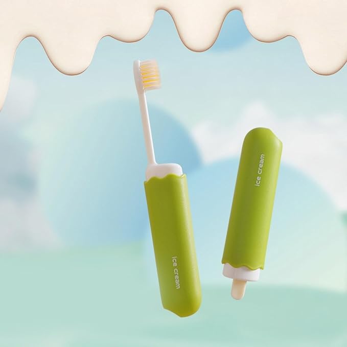 1Pc Travel Toothbrush Folding Portable Soft Small Foldable Toothbrushes for Camping Folding Toothbrushes