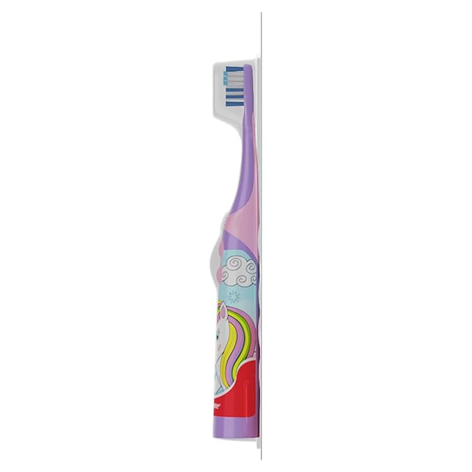 Colgate Kids Battery Powered Toothbrush, Unicorn, Extra Soft Toothbrush, Ages 3 and Up, 2 Pack