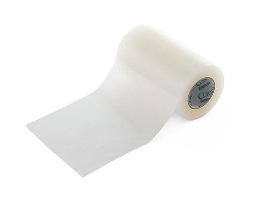 CURAD Transparent Adhesive Tape 3" x 10 yds., Hypoallergenic, Box of 4