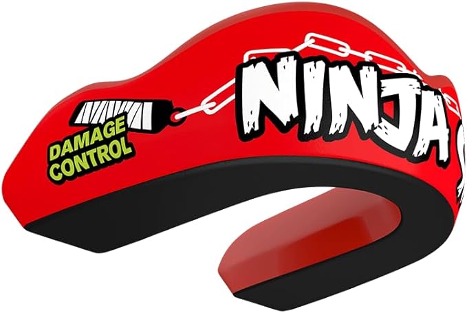 DAMAGE CONTROL Extreme Impact Mouth Guard – Sports Mouthguard for Boxing, MMA, BJJ, Hockey, Rugby, Lacrosse, & More – Mouthpiece for Teeth & Jaw Protection, for Youth & Adults (Ninja Sh*t)