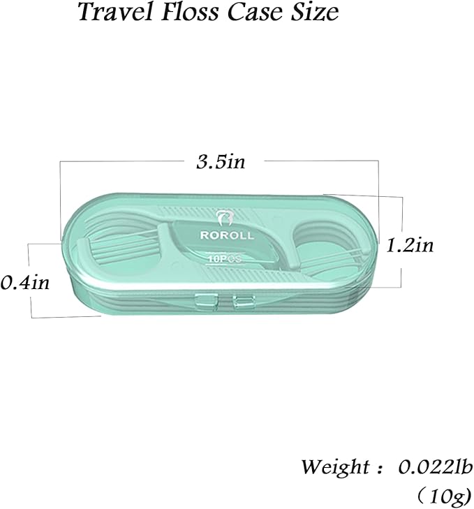 Holy Rose Dental Floss Dispenser 2 Box, Floss Picks Micro Portable Case 2 Boxs,with Adults Floss Sticks 196 Count,Flossers Toothpicks Sealed Storage Perfect forFamily,Hotel,Travel for Clean Teeth.