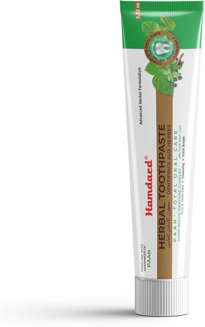 Hamdard Paan Total Oral Care Toothpaste – 100g / 3.53Oz | Herbal Ayurvedic Toothpaste with Paan Flavor | Fluoride-Free | Gum Care, Fresh Breath & Natural Oral Hygiene
