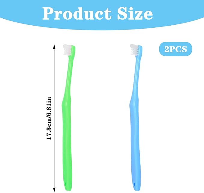2Pcs Tuft Brush for Teeth, Small Head Wisdom Tooth Brush for Adult, End Tuft Toothbrush for Periodontal, Interdental Interspace, Dental Detail Cleaning