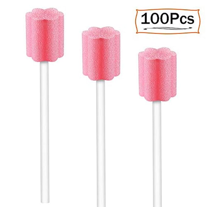 Disposable Oral Swabs-Untreated Mouth Sponge,Individually wrapped(100pack/box)