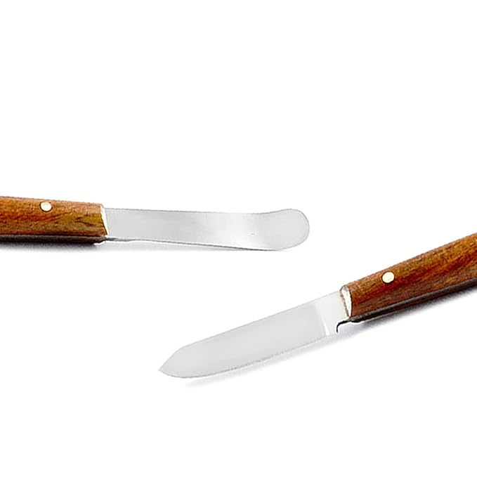 MEDSPO Professional Dental Carvers | Cement Spatula Stock Knife | Single Double End | Sculpting Wax Modeling Mixing | Lab Tools (FahenStock Wax Knife Large)