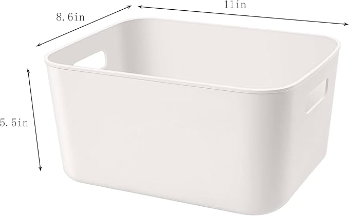 Amyup Set Of 4 Plastic Storage Bins with Lids,"10.5×8×5.5" Versatile Kitchen Pantry Organization and Storage,for Plastic Storage Container Under Bed,Under Sink Bathroom Organizer (4 Pack Medium,