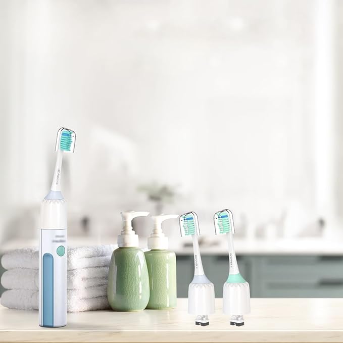 Replacement Toothbrush Heads for Philips Sonicare Replacement Heads E-Series, Essence, Xtreme, Electric Replacement Brush Head for Phillips Sonicare, for Philips Sonic Care Toothbrush,Green & White