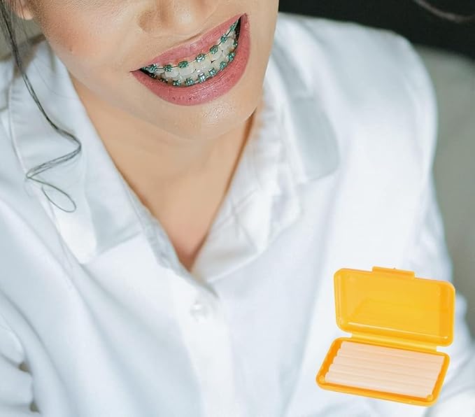 OBTANIM 24 Pack Blue Braces Wax Dental Care Orthodontic Wax for Braces Wearer