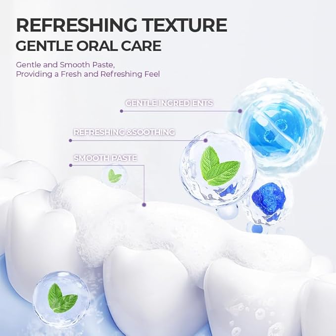 Tooth Refresh Toothpaste, Fresh Breath Formula Whitening Toothpaste, Natural Oral Care & Enamel Repair, Helps Remove Coffee, Tea & Wine Stains, Fresh Minty Gel, 3.5 Oz Tube, 2 Pack