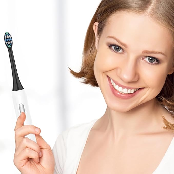 Electric Toothbrush Heads for Philips Sonicare Replacement Heads Black,Replacement Brush Head Compatible with Phillips Sonicare Electric Toothbrushes, for Philips Sonic Care Brush,6 Pcs,Black