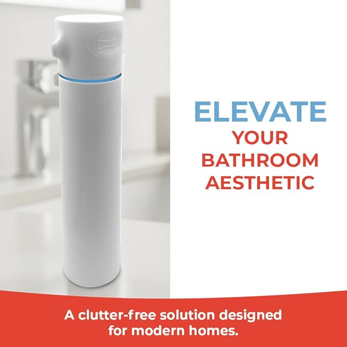 SqueezMe EasyPump Toothpaste Dispenser System - No-Mess Toothpaste Dispenser for Kids, Adults, Families - Hygienic Design & Easy One-Hand Use - Organizers & Accessories for Bathroom - Universal Fit