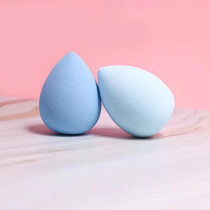 15 Pcs Makeup Sponges Set - 3 Shapes Beauty Blender Kit for Liquid, Cream & Powder Foundation, Concealer - Multi-Colored Soft Cosmetic Sponges (Pink/Nude/Purple/Green/Blue)