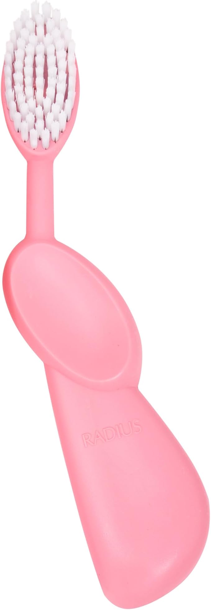 RADIUS Toothbrush Original Big Brush, BPA Free ADA Accepted - Right Hand - Pink Brush with Pink Case