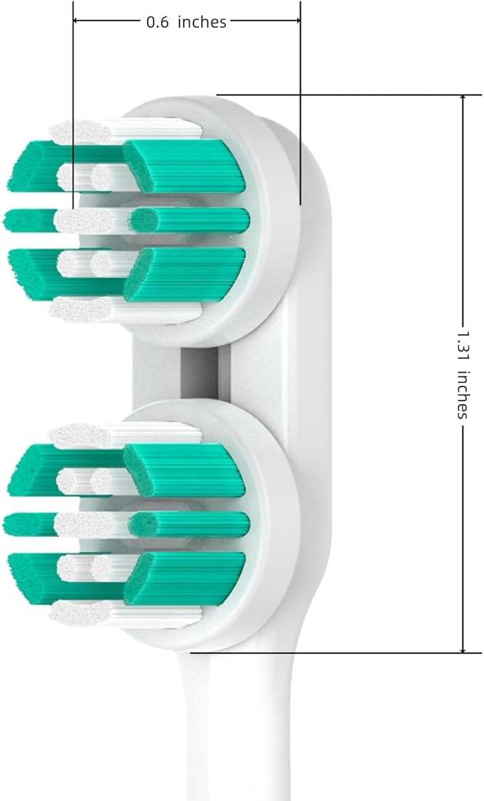 YMPBO Replacement Heads Compatible with Spinbrush Electric Powered Toothbrush Adults, 6 Pack Brush Head Replacement Refill