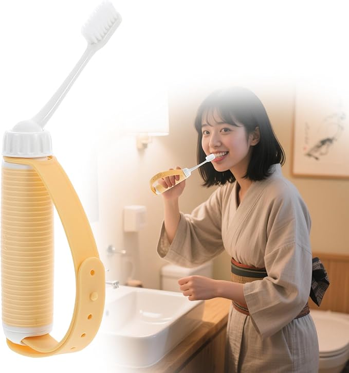Adaptive Toothbrush,Sponge Toothbrush for Elderly,Toothbrush for Handicapped Adults,Adaptive Fat Handled Toothbrush for The Elderly,People with Special Needs,Cerebral Palsy,The Disabled,2PS