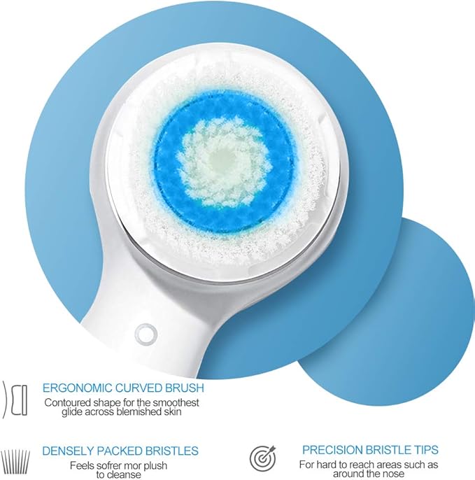 Facial Cleansing Brush Heads,Face Brush Head Replacements Compatible with Clarisonic Mia 1, Mia 2, Mia Fit, Alpha Fit, Smart Profile Uplift,Deep Pore and Sensitive(6 Pack)