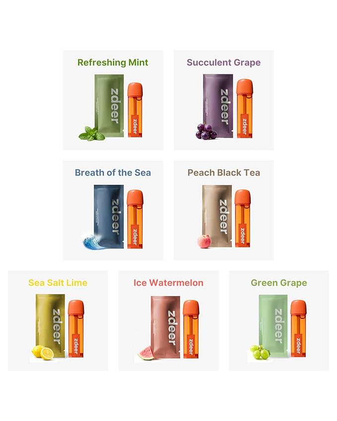 Electric Oral Spray - Probiotic Mouth Spray Fresh Breath, Alcohol Free Breath Spray for Bad Breath, Rechargeable, Travel Size, Various Flavors With 7 Flavors Cartridges