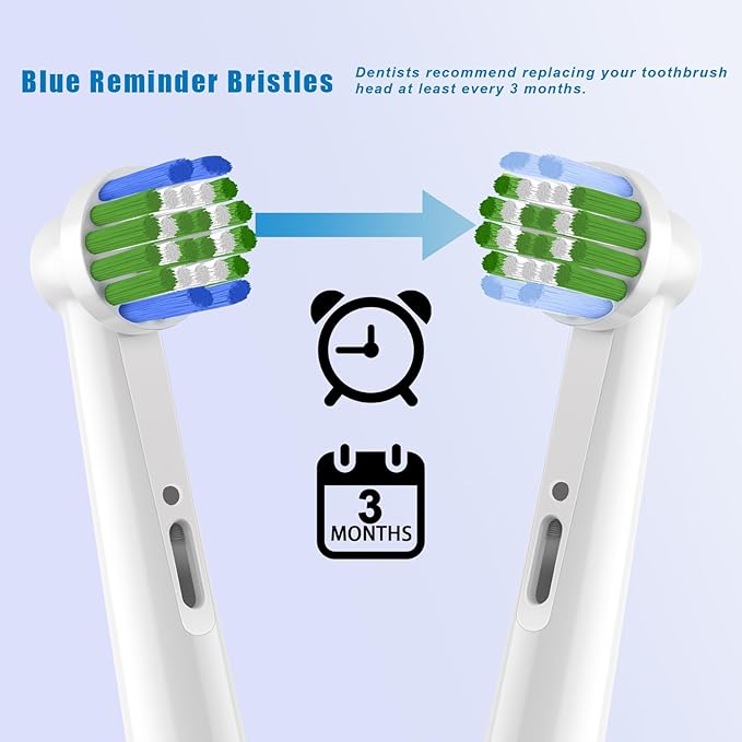 Replacement Toothbrush Heads Compatible with Oral B Braun Pro 500, 1000, Genius X, Smart 1500 Series, 8 Pack Professional Electric Toothbrush Heads, White+Black