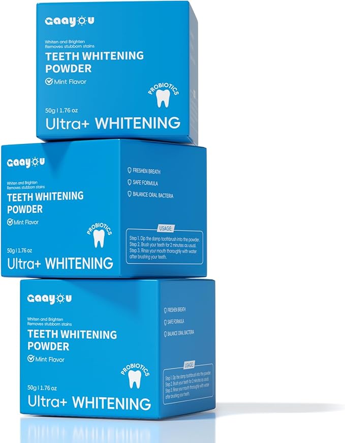 Teeth Whitening Powder Remineralizing Tooth Whitening Powder Instant Tooth Powder Mint Flavor Teeth Whitener Toothpaste Powder for Tooth Stain Removal 50g/1.76oz