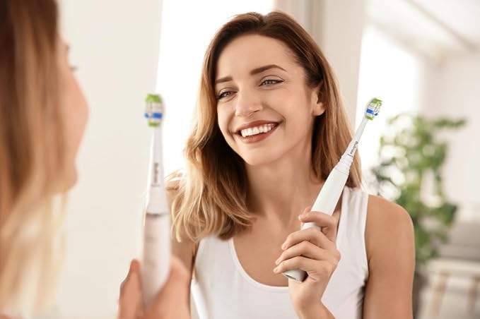 Replacement Toothbrush Heads Compatible with Philips Sonicare ProtectiveClean 4100 5100 5300 6100 Electric Toothbrushes, W Replacement Head for Sonicare, White, 4 Count