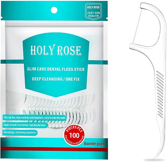 Dental Floss Picks 500 Count,Floss Sticks,Refill Bagged Flosser Toothpicks,High Elasticity,Unflavored,Re-Seal The Flossing Bag Suitable for Daily Cleaning of Teeth.