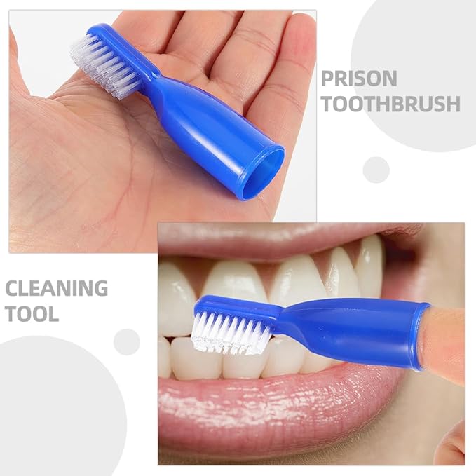 20pcs Mini Finger Toothbrushes Soft Short Handle Detention Use Teeth Cleaning Tools Anti-Self- Dental Brushes for Oral Care