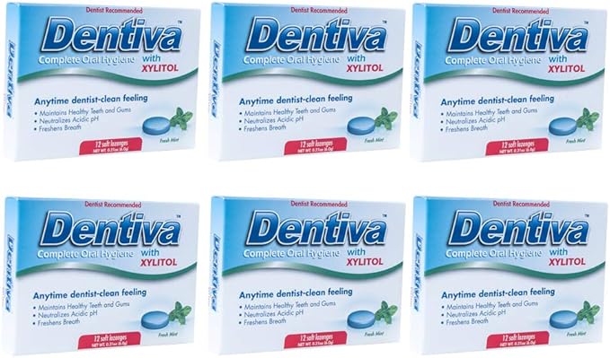 Dentiva Oral Hygiene Soft Lozenge, Original, 6 Pack