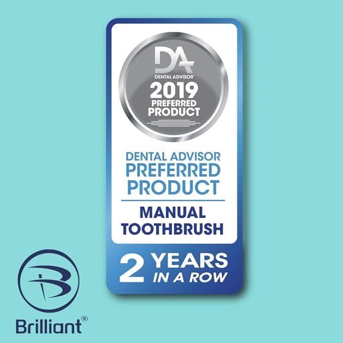 Brilliant Oral Care Expectant Mom Toothbrush, a Pregnancy Must Have with Gentle, Extra Soft Bristles, Round Head for Sensitive Teeth and Gums, Assorted Colors, 3 Pack
