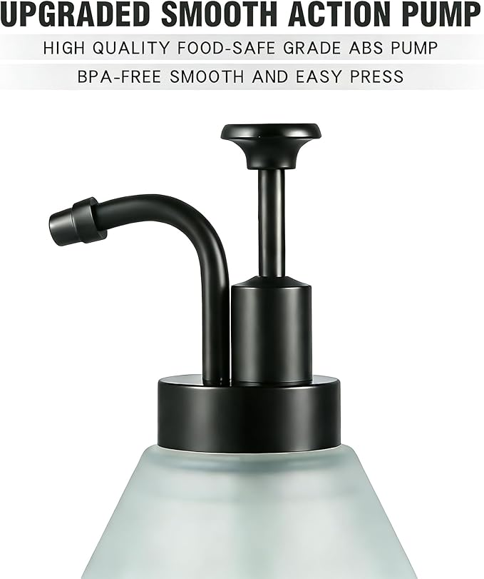 Soap Dispenser Pump Head, Replacement for 1.3in (33 mm) Neck Size Bottles, Rust Proof & Leak Proof for Soap Lotion Bottle Upcycling (Black)