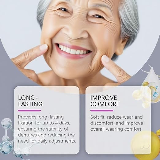 Thermoplastic Denture Adhesive,Lasts for 4 Days Give a Brush(3)