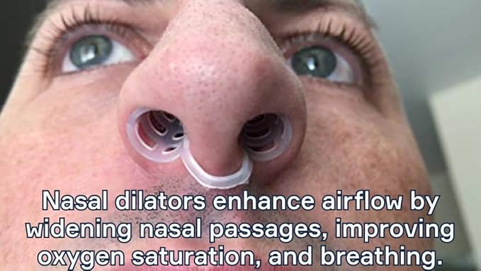 Nasal Dilators for Sleeping – Set of 4 Large (L) Soft Nose Vents and Nostril Opener for Quiet Nights - Nasal Cones