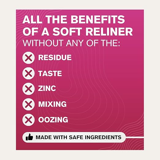 Cushion Grip Thermoplastic Denture Adhesive 1oz (12 Pack)–Extra Strong Hold Up to 4 Days, Unmatched Strength, Waterproof & Zinc Free, Relieves Sore Gums, Comfortable Refit, Long Lasting Denture Refit