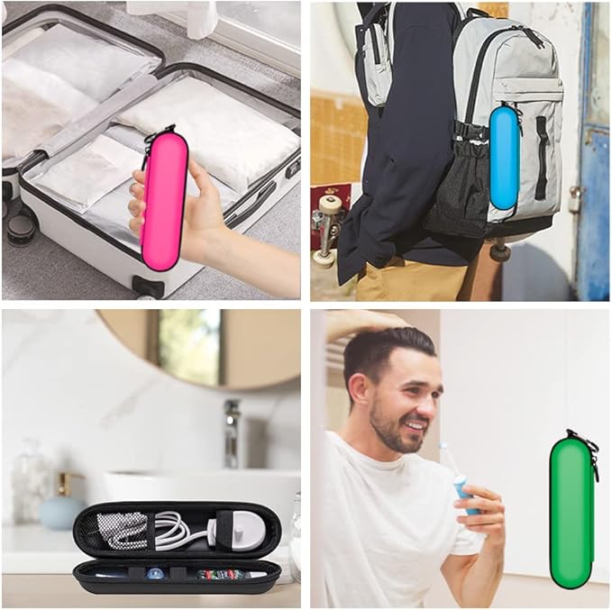 Nincha EVA Electric Toothbrush Case - Durable Hard Shell Travel Case with Mesh Pocket - Fits Most Powered Toothbrush Products (Green)