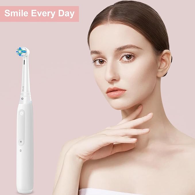 Toothbrush Heads Compatible with Oral b IO, Replacement Heads Compatible with Oral b IO 2/3/4/5/6/7/8/9/10/Deep Clean Series Electric Toothbrush (8 White)