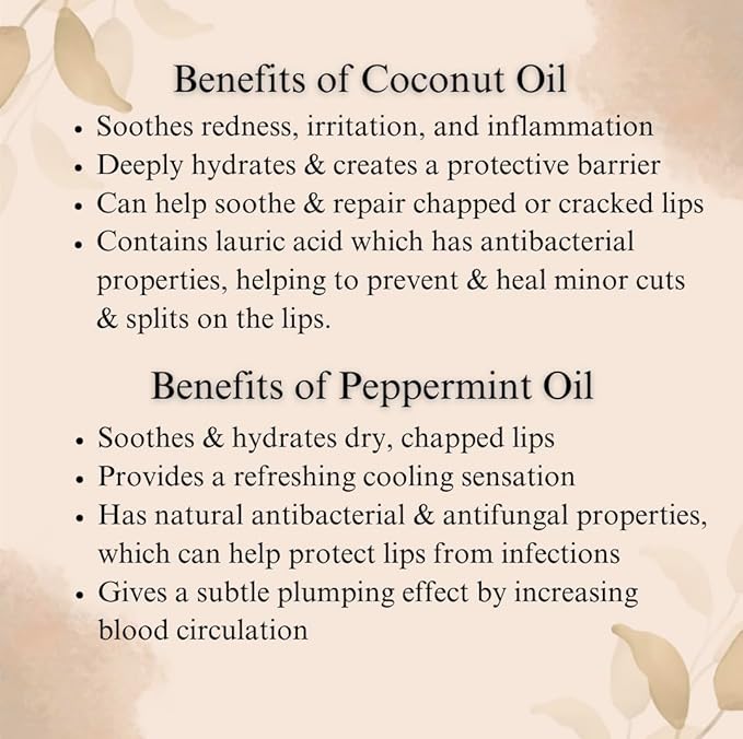 Shea Lip Butter - All Natural 4 Ingredient Lip Balm - for dry cracked lips, travel sized, ultra moisturizing vegan lip balm, for long lasting hydration, natural Peppermint scent