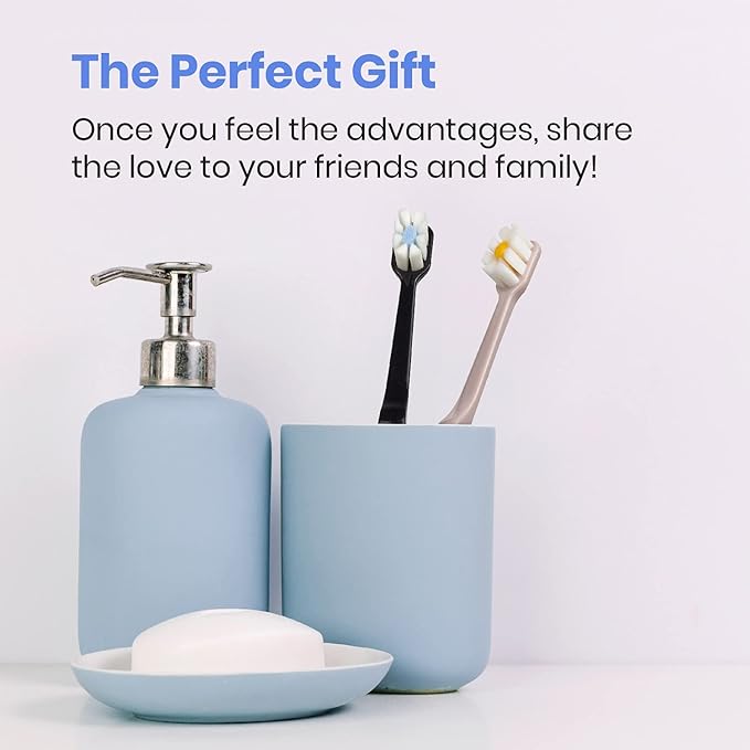 Lindo Polishing Toothbrush - for Sensitive Gums and Teeth, 12000+ Ultra Fine Bristles, Soft and Gentle, Deep Clean, Pack of 4 (Blue, Gray, Beige, Black) (Original Black, Beige, 4 Pack)