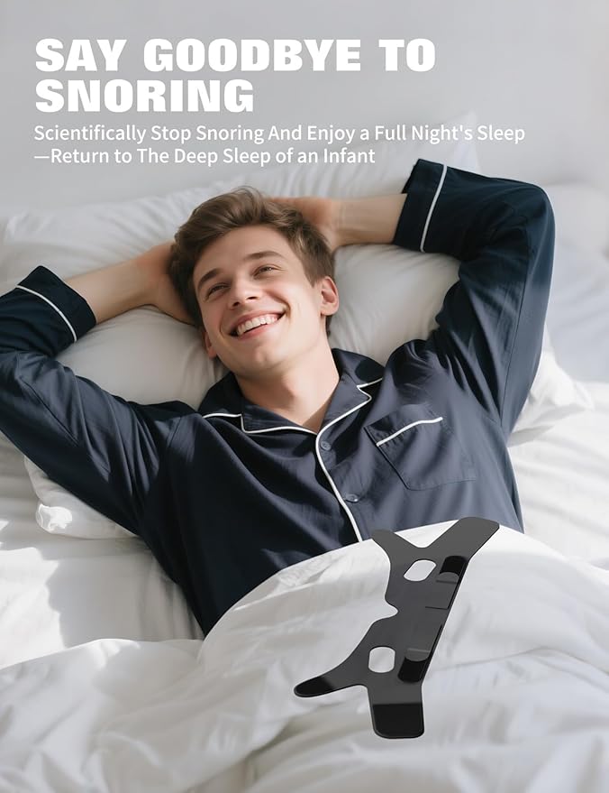 Chin Strap for Sleeping,Anti Snore Chin Strap for CPAP Users,Anti Snoring Devices Breathable and Reusable for Men and Women,Simple and Effective Snoring Solution