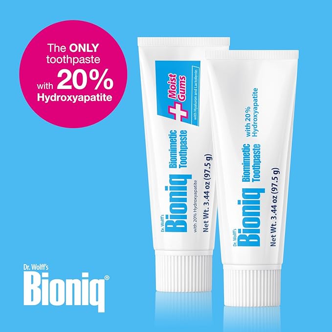 Bioniq Plus Biomimetic Toothpaste with 20 Percent Hydroxyapatite for Teeth and Gums I Clinically Tested I 3.44 oz (Pack of 3)