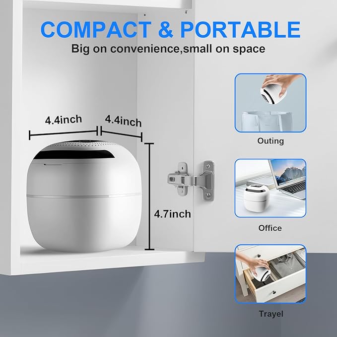 Retainer Cleaner ultrasonic,45kHz 180ml ultrasonic cleaner, cleaning and drying functions with Digital Timer,Retainer Cleaner Machine for Dentures, Mouth Guards, Braces, Jewelry (white)
