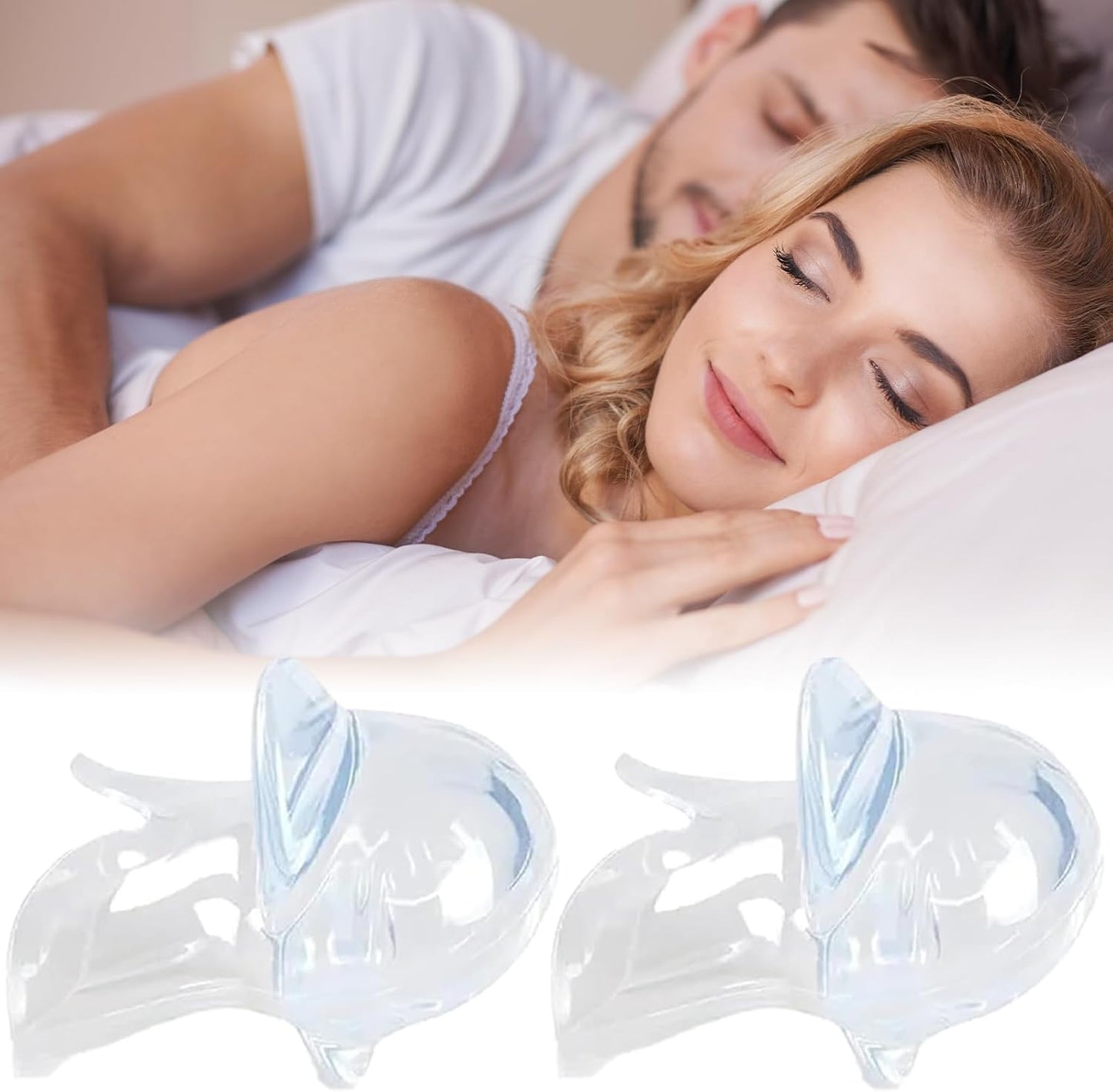 Snoring Solution - Anti Snoring Device Mouthpiece Mouth Guard, Comfortable Reusable Snore Stopper, BPA-Free Tongue Retainer for Better Sleep, Easy to Use Snore Solution for Men and Women(O16)