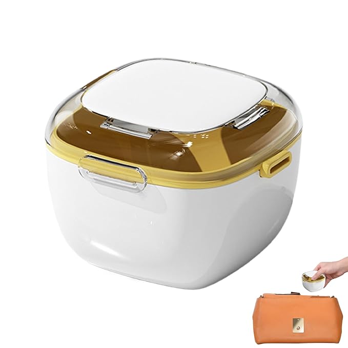 False Teeth Storage Box, Denture Cleaning Cup with Basket for Retainers and Mouth Guards, Pp Constructed Container for Travel or Home, Hygienic and Compact Soaking Box