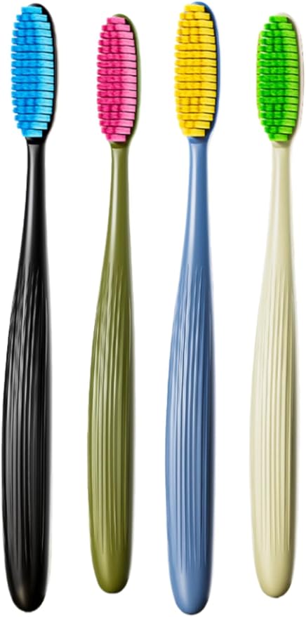 Extra Soft toothbrushes for Adults,Suitable for Sensitive Teeth and People with periodontal Disease,Big and Long Toothbrush Head. 【8 Count (Pack of 1)】