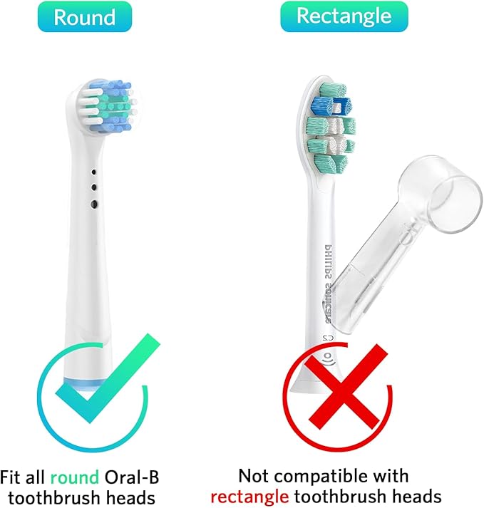 Electric Toothbrush Travel Case, Hard Storage Case with 6pcs Electric Toothbrush Caps